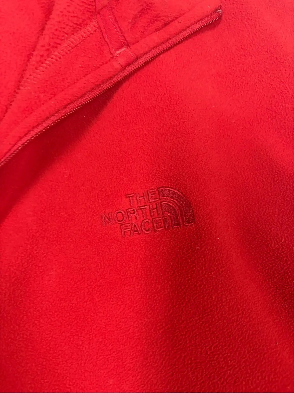 The North Face Bright Red Fleece Half-Zip Pullover